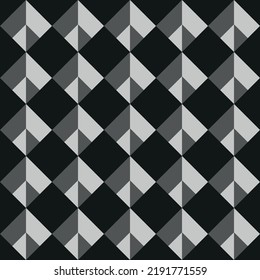 Seamless monochrome geometric pattern of squares
