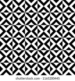 seamless monochrome geometric vector pattern.