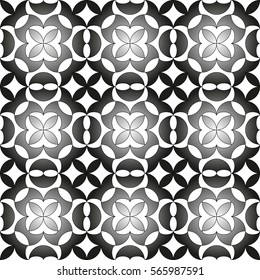 Seamless monochrome geometrical pattern. Abstract lines textured background. Vector art.