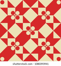 Seamless monochrome geometry vector pattern. Avantgarde abstract ornament