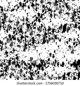 Seamless monochrome grunge patern fabric texture. Simple  artistic abstract broken backdrop. Black and white  print. Modern illustration for design wallpaper, decorative paper, web, etc