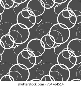 Seamless monochrome grunge pattern. Dirty, funky, trendy hand painted texture