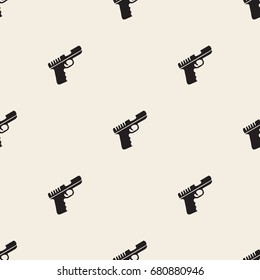 seamless monochrome gun pattern background