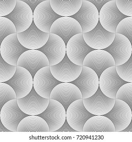 Seamless Monochrome Half Circle Pattern Stock Vector (Royalty Free ...