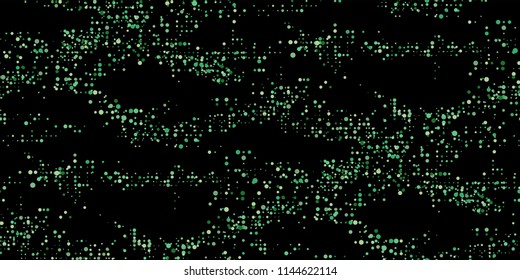 Seamless Monochrome Halftone Grunge Pattern with Chaotically Loc