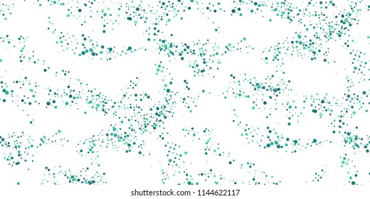 Seamless Monochrome Halftone Grunge Pattern with Chaotically Loc
