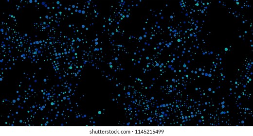 Seamless Monochrome Halftone Grunge Pattern with Chaotically Loc