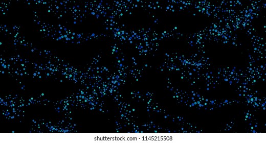 Seamless Monochrome Halftone Grunge Pattern with Chaotically Loc