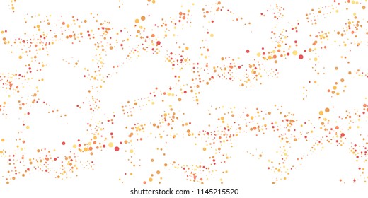Seamless Monochrome Halftone Grunge Pattern with Chaotically Loc