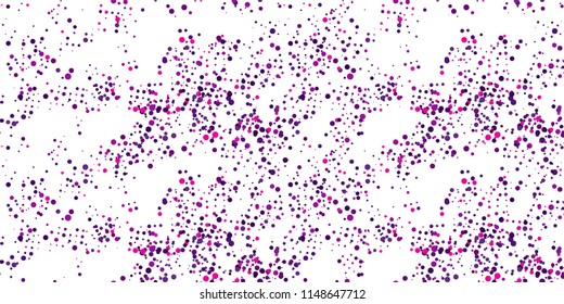 Seamless Monochrome Halftone Grunge Pattern with Chaotically Loc