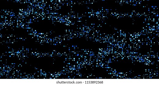 Seamless Monochrome Halftone Grunge Pattern with Chaotically Loc