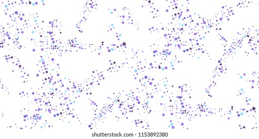 Seamless Monochrome Halftone Grunge Pattern with Chaotically Loc