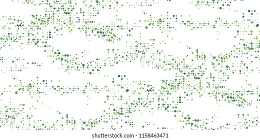 Seamless Monochrome Halftone Grunge Pattern with Chaotically Loc