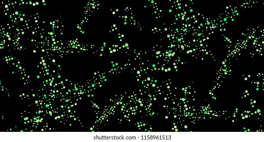 Seamless Monochrome Halftone Grunge Pattern with Chaotically Loc