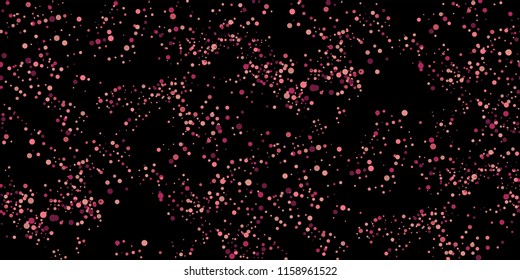 Seamless Monochrome Halftone Grunge Pattern with Chaotically Loc