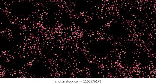 Seamless Monochrome Halftone Grunge Pattern with Chaotically Loc