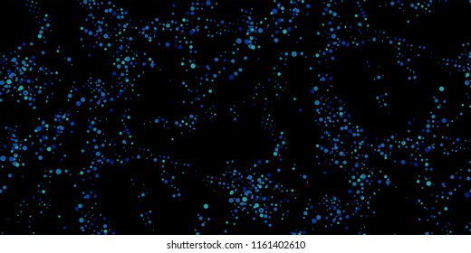 Seamless Monochrome Halftone Grunge Pattern with Chaotically Loc