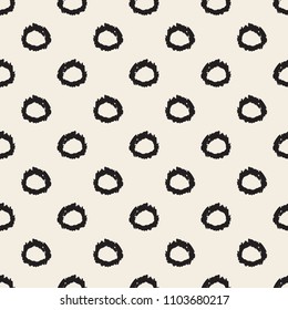 seamless monochrome hand drawn geometric shape pattern background