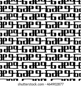 Seamless monochrome hand drawn Greek pattern on background. Design for paper packaging or wrapping. Vector illustration.