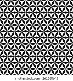 Seamless monochrome hexagonal pattern