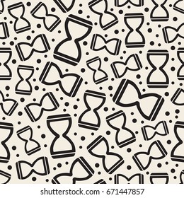 seamless monochrome hourglass pattern background