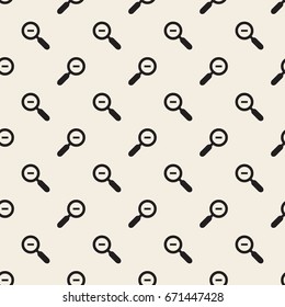 seamless monochrome magnifying glass pattern background