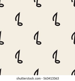 seamless monochrome music note pattern background