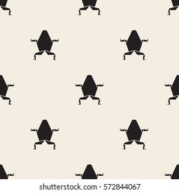 seamless monochrome origami frog pattern background