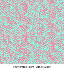 Seamless monochrome oscillogram-like pattern with curved lines. Endless repeating hand drawn pattern made by felt tip pen for surface design and other design projects