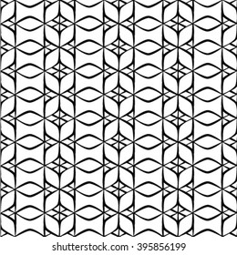 Seamless Monochrome Pattern. 