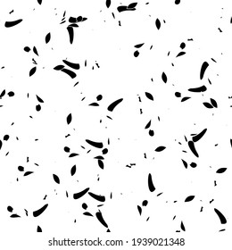 Seamless monochrome pattern of abstract elements. 