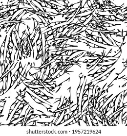 Seamless monochrome pattern of abstract elements