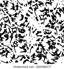 Seamless monochrome pattern of abstract elements. Чёрно белый гранж фон