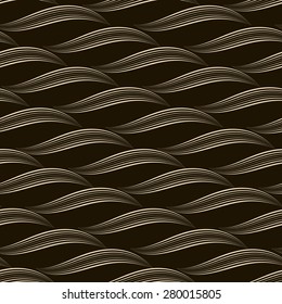 Seamless monochrome pattern abstract striped texture. Vector geometric elements