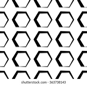 Seamless monochrome pattern, background. Editable vector art.