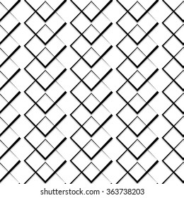 Seamless monochrome pattern, background. Editable vector art.