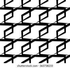 Seamless monochrome pattern, background. Editable vector art.