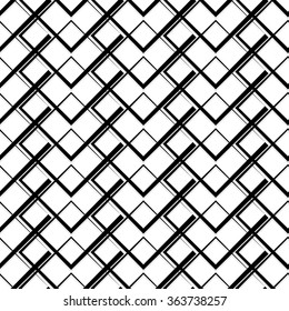 Seamless monochrome pattern, background. Editable vector art.