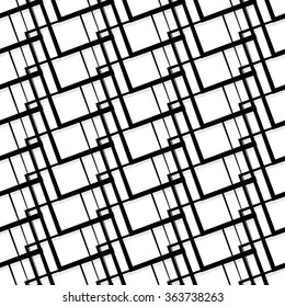 Seamless monochrome pattern, background. Editable vector art.