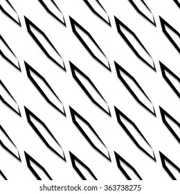 Seamless monochrome pattern, background. Editable vector art.