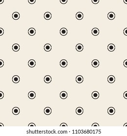 seamless  monochrome pattern background with simple dot shape