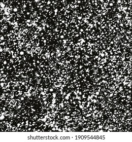 Seamless monochrome pattern with chaotic  white grunge splashes on black background for web design