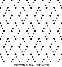 Seamless Monochrome Pattern. Seamless Dots Pattern.
