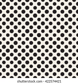 Seamless monochrome pattern with dots. Vector repeating texture.