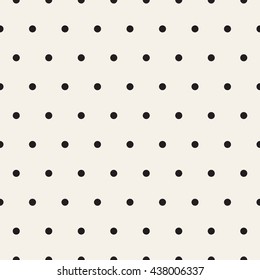 Seamless monochrome pattern with dots. Vector repeating texture.