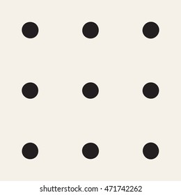 Seamless monochrome pattern with dots. Vector repeating texture.