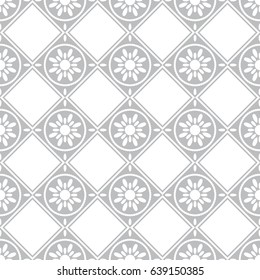 Seamless monochrome pattern. Endless pattern can be used for ceramic tile, wallpaper, web page background, square size