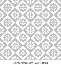 Seamless monochrome pattern. Endless pattern can be used for ceramic tile, wallpaper, web page background, square size