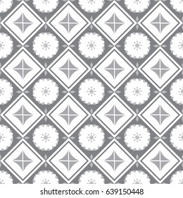 Seamless monochrome pattern. Endless pattern can be used for ceramic tile, wallpaper, web page background, square size