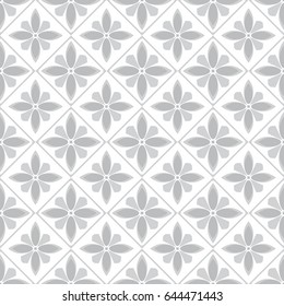Seamless monochrome pattern. Endless pattern can be used for ceramic tile, wallpaper, web page background, square size